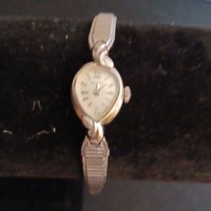 Bulova 10kt white gold vintage watch